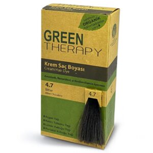 Introducing Green Therapy Hair Dye Cream 4.7 Bitter, the ultimate solution for vibrant, long-lasting hair color.