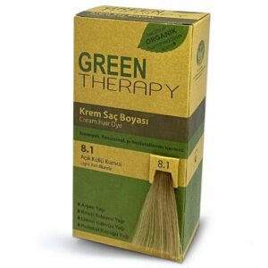 Introducing the Green Therapy Hair Dye Cream 8.1 Light Ash Brown, a versatile solution for hair coloring needs.