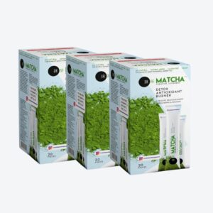 نقدم لكم شاي الماتشا الياباني بالفراولة 20 × 8 جرام 3 صناديق | Matcha Premium Japanese، 3 علب وهو مزيج قوي من مضادات الأكسدة