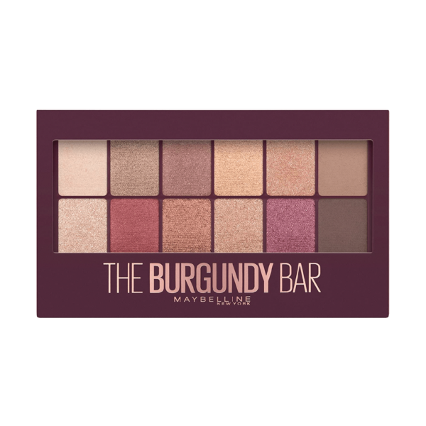 Introducing the Maybelline New York The Burgundy Bar Eyeshadow Palette, a versatile and vibrant eyeshadow palette that allows you to create endless stunning eye looks.