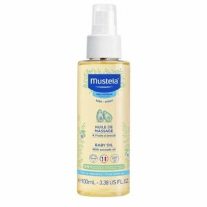 Introducing the Mustela Baby Oil With Avocado Oil 100 ml, a gentle and nourishing oil designed specifically for your baby's delicate skin.