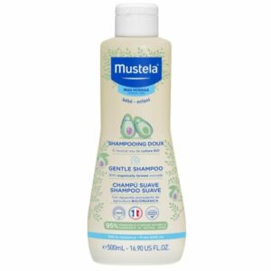 Introducing the Mustela Gentle Shampoo With Organically Farmed Avocado 500 ml, the gentle solution for keeping your baby's hair clean and healthy.