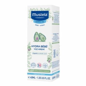 نقدم لكم موستيلا كريم الوجه هيدرا بيبي 40 مل | Mustela، الحل الأمثل للحفاظ على بشرة وجه طفلك الرقيقة رطبة ومحمية.