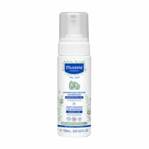 Introducing the Mustela Foam Shampoo For Newborns Cradle Cap 150 ml, a gentle and effective solution for keeping your baby's delicate scalp clean and healthy.