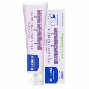 Introducing the Mustela 1 2 3 Vitamin barrier cream 50 ml, an essential solution for protecting your baby's delicate skin.