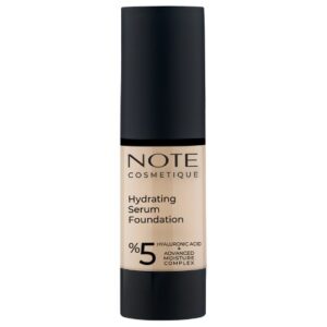 Introducing the Note Hydrating Serum Foundation 01, a versatile and hydrating foundation that provides a flawless finish for all-day wear.