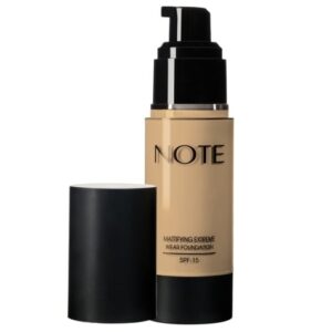 Introducing the Note Mattifying Extreme Wear Foundation 02 Natural Beige, a high-performance foundation designed to provide long-lasting matte coverage for a flawless complexion.