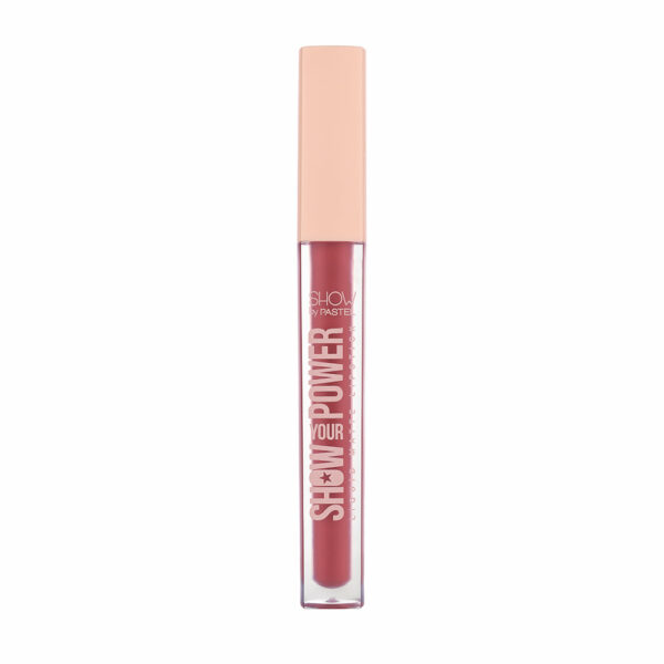 Introducing the Show By Pastel Show Your Power Liquid Matte Lipstick 605, the ultimate choice for bold and long-lasting lip color.