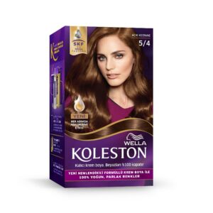 Introducing the Wella Koleston Kit Paint 5-4 Light Chestnut, a high-quality hair coloring kit designed to give you a natural and vibrant light chestnut shade.