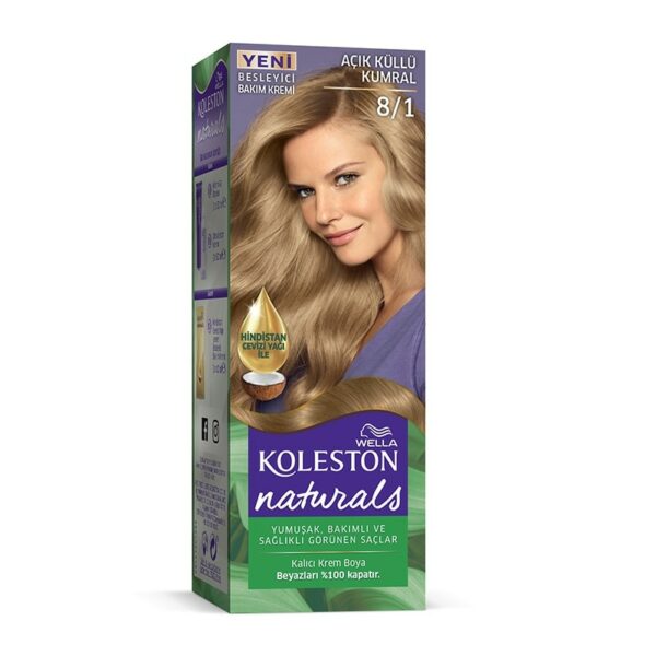 Wella Koleston Naturals Hair Color 8/1 Light Ash Brown