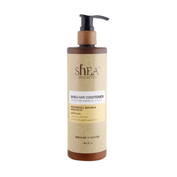 Introducing the Shea Miracles Shea Hair Conditioner With Shea Butter, Almond Oil & Honey 1 Liter, a high-quality hair care product designed to nourish and hydrate your hair from root to tip.