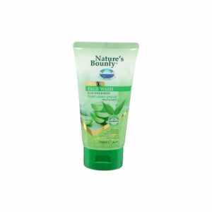 Introducing the Nature's Bounty Face Wash Aloe Vera & Neem 150 ml . This gentle yet effective face wash is formulated with neem and aloe vera to provide a deep cleanse while soothing and nourishing the skin.