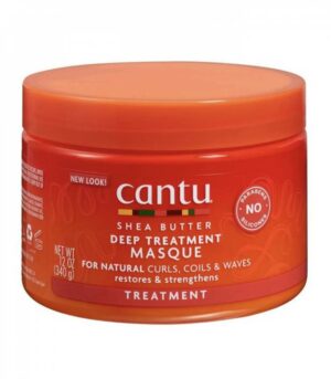 Introducing the Cantu Shea Butter Deep Treatment Masque 340 Grams, a nourishing and moisturizing solution for dry and damaged hair.