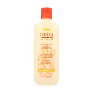 Introducing the Cantu Shea Butter Moisturizing Cream Shampoo 400 ml, a nourishing shampoo designed to provide rich moisture for all hair types.