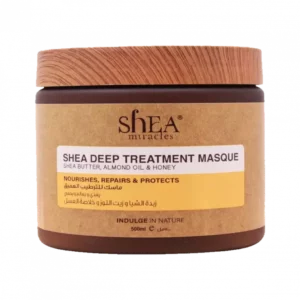 Introducing Shea Miracles Shea Deep Treatment Masque With Shea Butter, Almond Oil And Honey 500 g, a nourishing solution for dry and damaged hair.