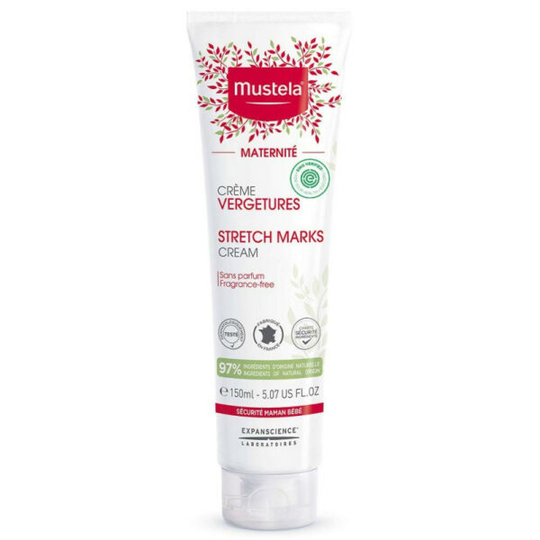 Introducing the Mustela Maternite Stretch Marks Cream 150 ml, a powerful solution for reducing the appearance of stretch marks.