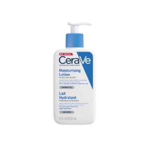 Introducing the CeraVe Moisturizing Lotion 236 ml, a nourishing solution for dry and sensitive skin.