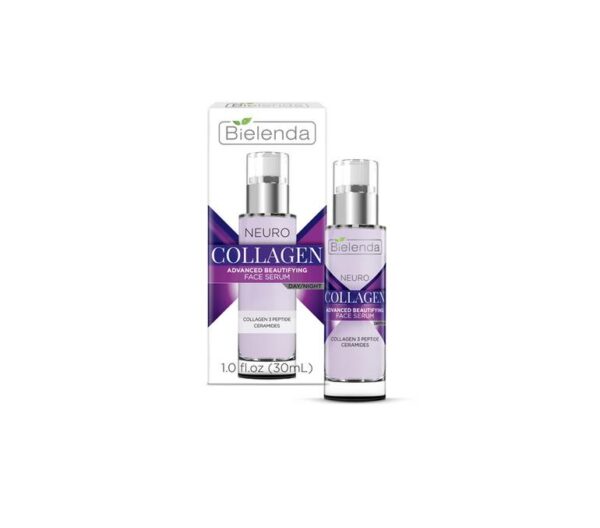 Introducing Bielenda Neuro Collagen Advanced Beautifying Face Serum 30 ml, a powerful formula designed to rejuvenate and hydrate your skin.