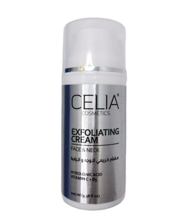 Introducing Celia Face And Neck Exfoliating Cream 100 ml, Hyaluronic Acid and Vitamin C for the Face and Neck. This gentle yet effective scrub is designed to rejuvenate and brighten your skin, leaving it feeling smooth and refreshed.