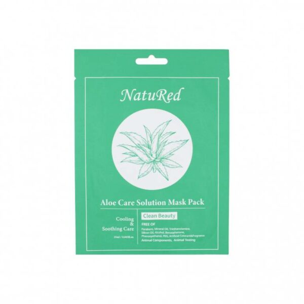 Introducing NatuRed Answer Aloe Care Solution Mask Pack 25 ml, a soothing and nourishing solution for your skincare needs.