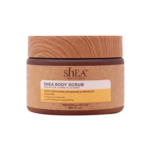 Introducing the Shea Miracles Shea Body Scrub With Shea Butter, Almond Oil And Honey 150 ml, a luxurious exfoliating treatment for smooth, radiant skin.