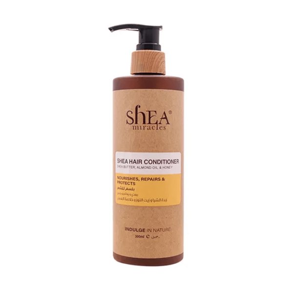 Introducing the Shea Miracles Shea Hair Conditioner With Shea Butter, Almond Oil And Honey 300 ml, a nourishing and hydrating solution for all hair types.