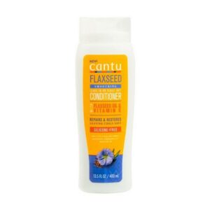 Introducing the Cantu Flaxseed Smoothing Leave In Or Rinse Out Conditioner 400 ml, a nourishing solution to soften and moisturize curly hair while reducing frizz and improving manageability.