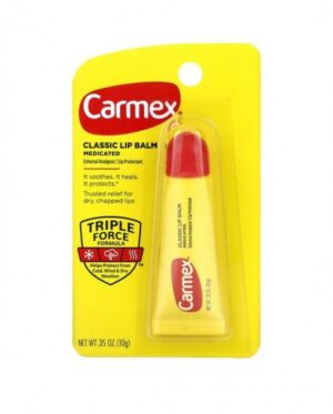 Introducing Carmex Classic Lip Balm Medicated 35Oz 10 g, a reliable solution for soothing and protecting your lips.