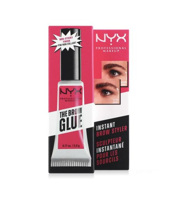 Introducing the Nyx The Brow Glue Instant Brow Styler 5 g, a top-notch solution for locking in your perfect brows. This gel is formulated to keep your eyebrows in place all day long, without any flaking or smudging.