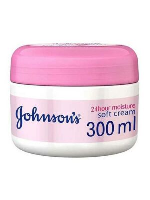 Introducing Johnson's 24 Hour Moisturizing Soft Cream 300 ml, this cream is the ultimate solution for long-lasting hydration.