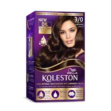 Wella Koleston Kit Hair Color 3/0 Dark Brown