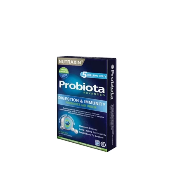 Introducing Nutraxin Probiota Advanced Digestion & Immunity 60 Tablets, a powerful solution for gut health.