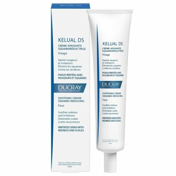 Introducing the Ducray Kelual Ds Shooting Cream Squamo-Reducing 40 ml, a powerful solution for treating and soothing sensitive and irritated skin.