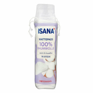 Introducing Isana Cotton Pads 100% Cotton 70 Pieces, the perfect choice for your daily skincare and makeup removal needs.