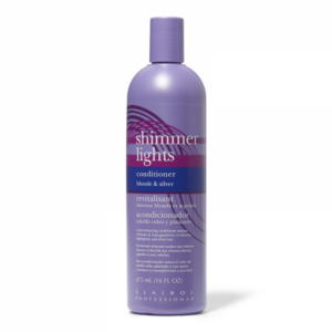 Introducing the Clairol Shimmer Lights Conditioner Blonde and Silver 473 ml. This specially formulated conditioner is designed to nourish and enhance the color of blonde and silver hair, leaving it looking vibrant and healthy.