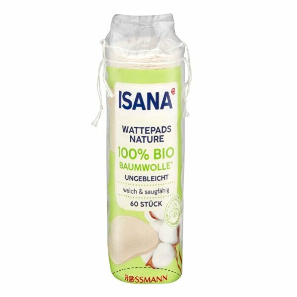 Introducing the Isana Disc Cotton Organic Natural 60 pcs, your daily beauty care essential made with 100% organic and unbleached cotton.