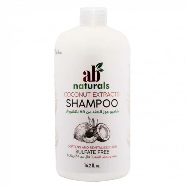 Introducing AB Naturals Coconut Extracts Shampoo Sulfate Free 479 ml, this shampoo is a gentle and nourishing haircare solution.