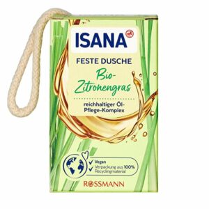 Introducing the Isana Solid Shower Gel Lemon Grass 100 g, a refreshing and invigorating choice for your daily shower routine.