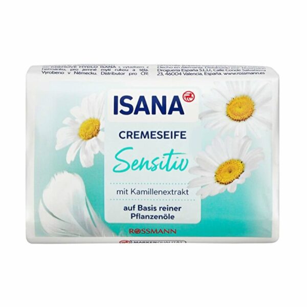 Introducing the Isana Creamy Soap For Sensitive Skin 150 g, a gentle and nourishing soap enriched with natural ingredients for a luxurious personal care experience.