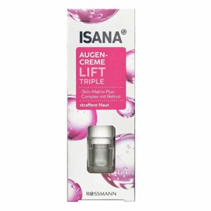 Introducing the Isana Augen-Cream Lift Triple 15 ml, this advanced eye cream targets the delicate skin around the eyes, helping to lift and firm while reducing the appearance of fine lines and wrinkles