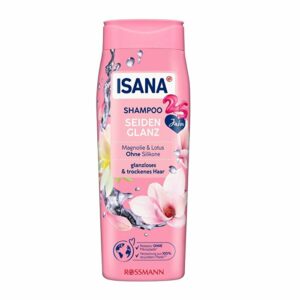 Introducing the Isana Magnolia and Lotus Shampoo 300 ml, your solution for lifeless and dry hair.