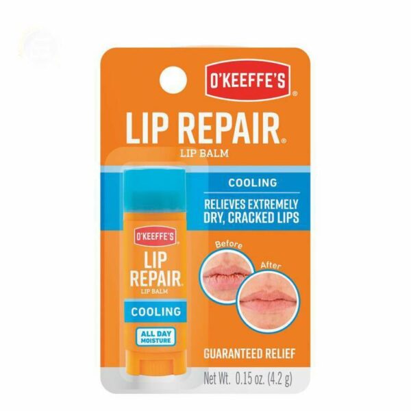 Introducing O'Keeffe's Lip Repair Lip Balm Cooling All Day Moisture 4.2 g, the perfect solution for nourishing and revitalizing your lips.