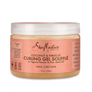 Introducing Shea Coconut & Hibiscus Curling Gel Souffle 340 g, the perfect solution for styling and managing your curly hair.