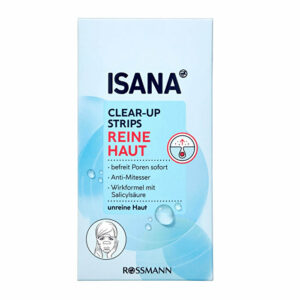 Introducing the Isana Reine Haut Blackhead Tape 3 pieces, a vegan product suitable for oily skin. Dermatologically approved, this tape is perfect for the forehead, nose, and chin.