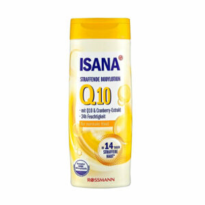 Introducing the Isana Firming Body Lotion Q10 300 ml, a specially developed lotion to increase skin elasticity.