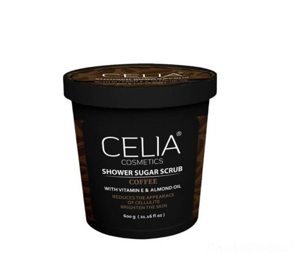 Introducing the Celia Shower Sugar Scrub With Coffee 600 g, the ultimate solution for exfoliating and moisturizing your skin.