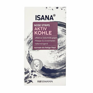 Isana Activated Charcoal Pore Purifying Nose Strips Set of 3 for Normal and Oily Skin