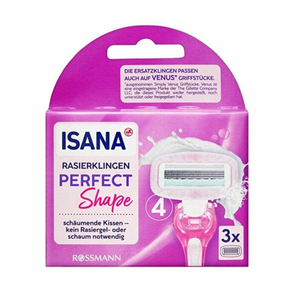 Introducing the Isana Replacement Razor for Women 4 Blades 1 Piece, your essential personal care product for smooth hair removal.