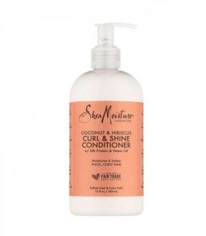 Introducing the Shea Moisture Coconut & Hibiscus & Curl & Shine Conditioner 384 ml, a nourishing and revitalizing solution for your hair care routine.