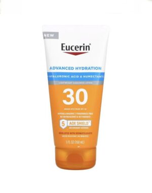 Introducing Eucerin Advance Hydration Hyaluronic Acid & Humectants SPF 30 150 ml, the ultimate solution for protecting your skin from harmful UV rays.